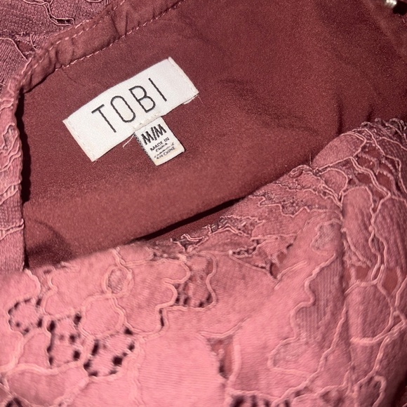 Tobi Lace Mini Dress in Mauve - Picture 3 of 3